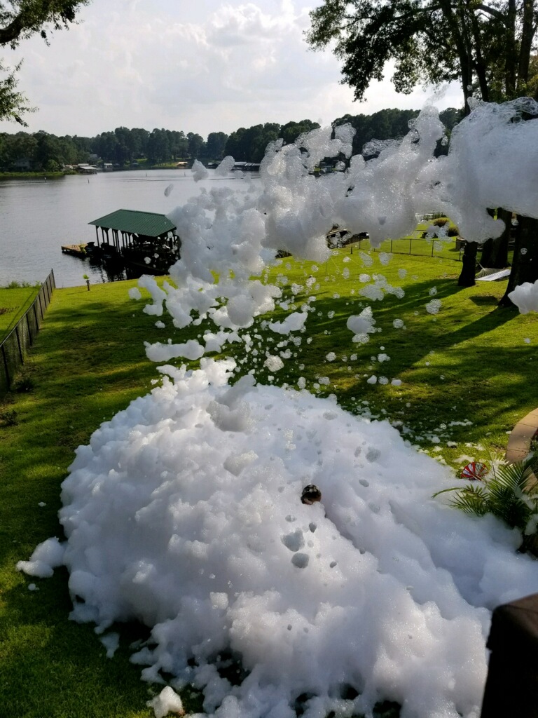 Foam party by the lake - Foam Dawgs foam party rentals Calhoun, GA